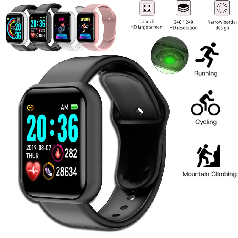 Top Trends: Digital Watch Blood Pressure Heart Rate Monitor Men Women Smart Bracelet IP67 Waterproof Sport Fitness Tracker For Android IOS Shoppable Styles