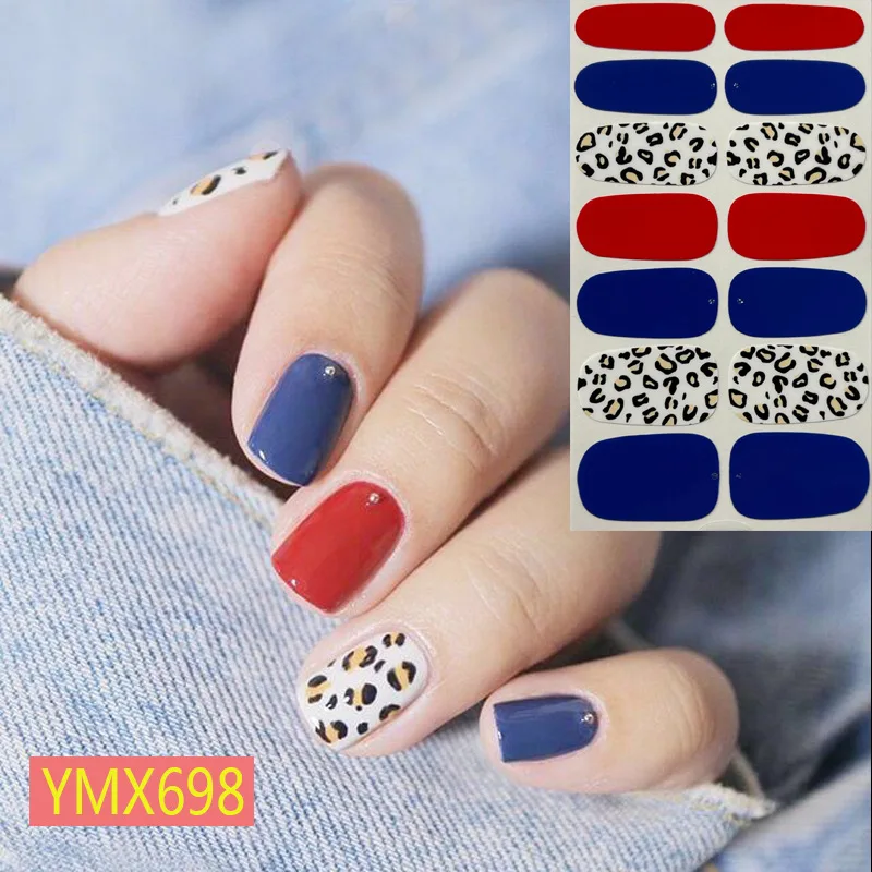 Top Trends: Baking Free Leopard Print Pattern Full Cover Nail Stickers Nail Polish Nail Decoration Self Adhesive Decals Sliders Manicuring Shoppable Styles - Image 2