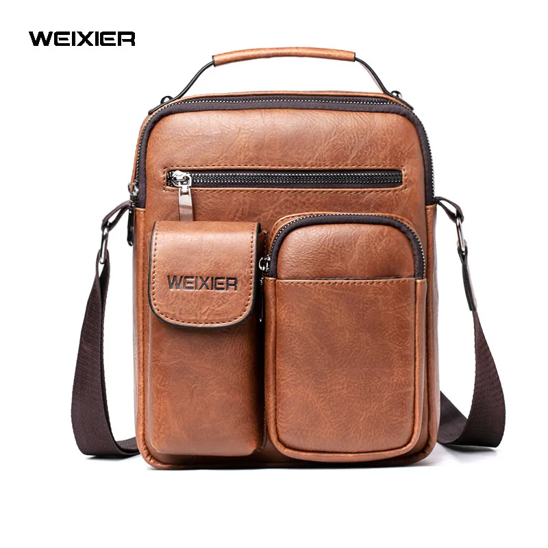 Top Trends: Men Bags Shoulder Bags Crossbody Bag Multi-function Men Handbags Capacity PU Leather Bag For Man Messenger Bags Tote Bag Shoppable Styles