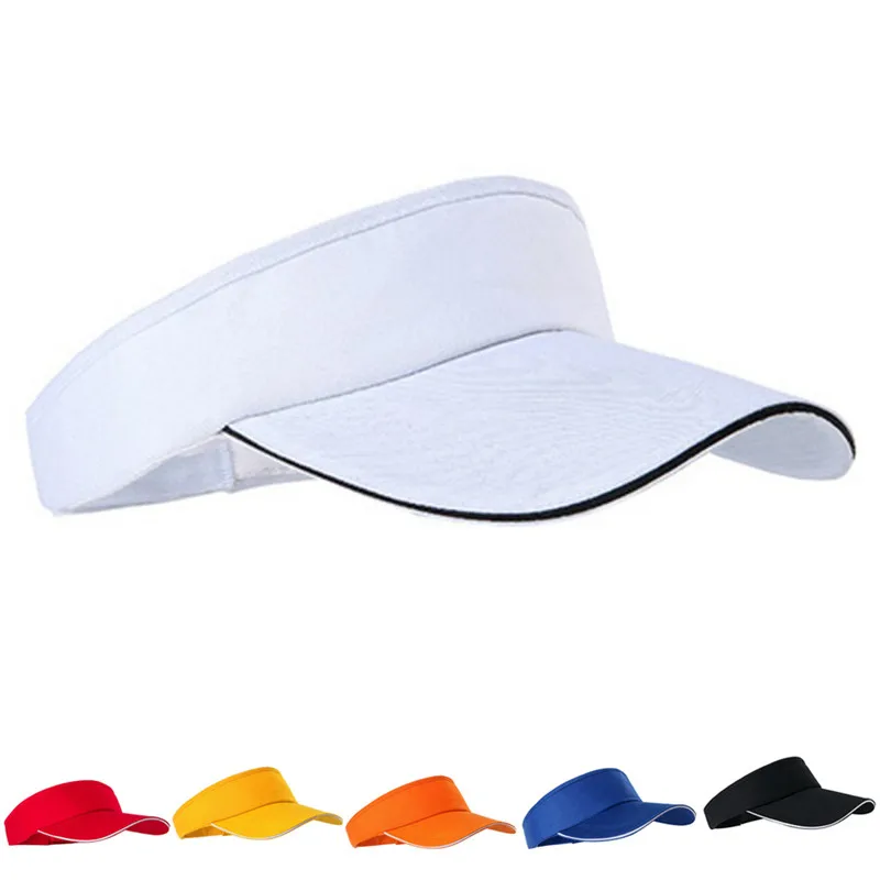 Top Trends: Unisex Empty Top Visor Cap Women Sunscreen Hats Man Cotton Snapback Cap Adjustable For Running Tennis Golf Shoppable Styles