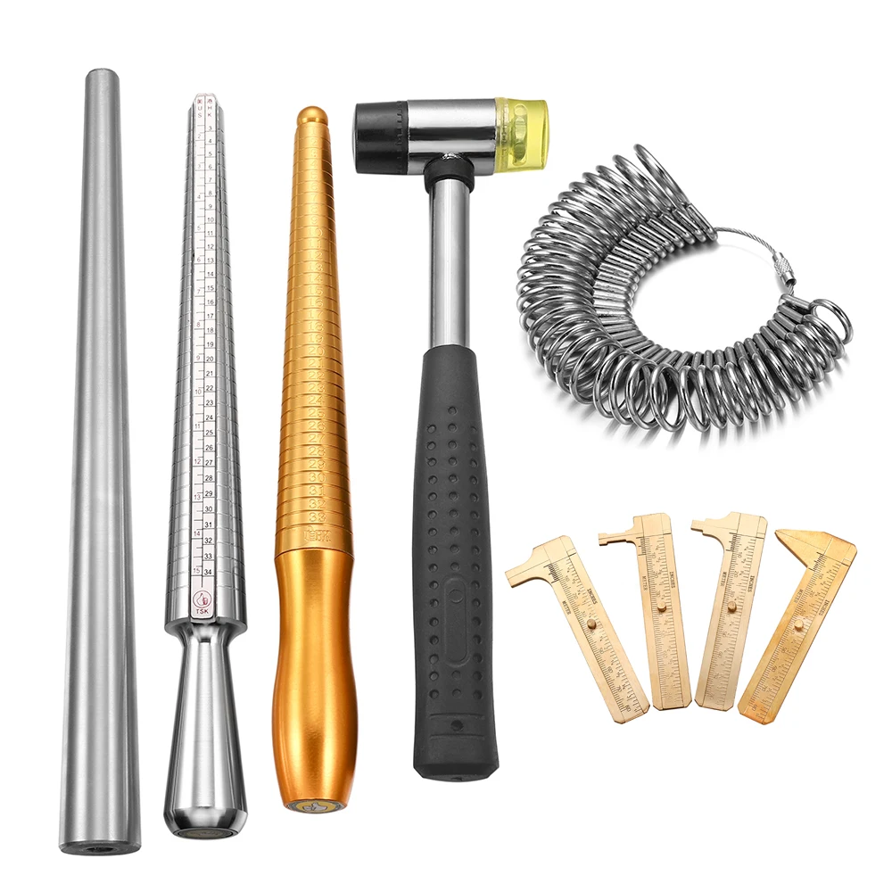 Top Trends: Professional Ring Enlarger Stick Mandrel Handle Hammers Ring Sizer Finger Measuring Stick For DIY Jewelry Making Measuring Tools Shoppable Styles