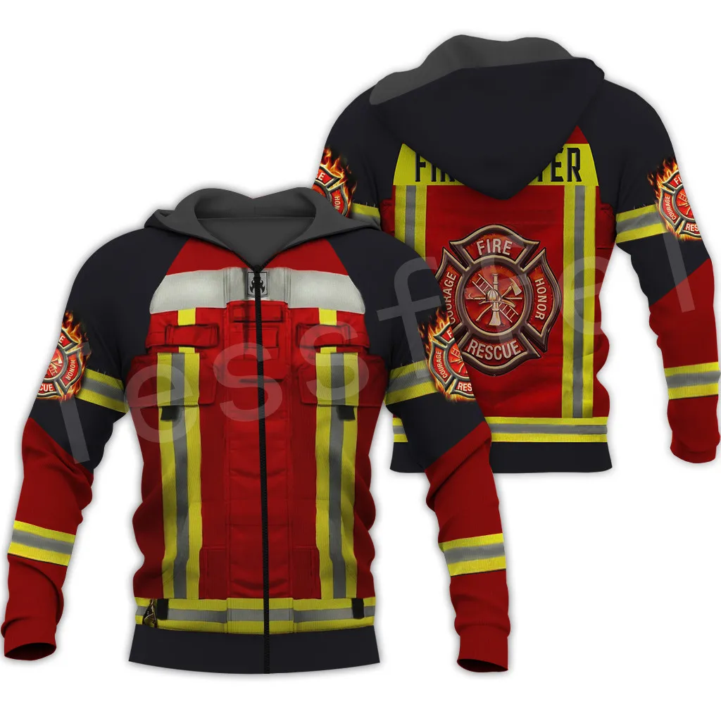 Top Trends: Tessffel Firefighters Suit Firemen Hero Harajuku Pullover NewFashion Casual 3DPrint Zip / Hoodies / Sweatshirts / Jacket / Men / Women B-4 Shoppable Styles - Image 3