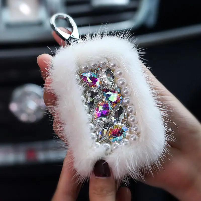 Top Trends: Car Key Case Universal Lady Key Protection Cover Diamond Key Case Cute Car Keychain Protection Cover Luxury Keychain Wallet Shoppable Styles