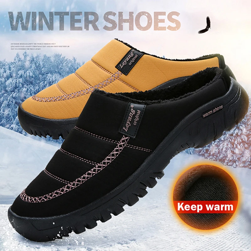 Top Trends: Winter Men Shoes Plush Men Slippers Fleece Warm Fur Thicken Cotton-Padded Home Slipper Outdoor Flat Shoes Man Casual Footwear Shoppable Styles