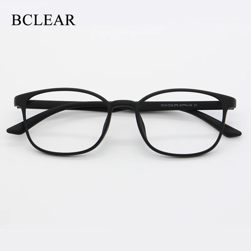 Top Trends: BCLEAR Rectangular Ultralight TR Business Men Glasses Frame Prescription Eyeglasses Frames Women Fashion Color Full Rim Eyewear Shoppable Styles