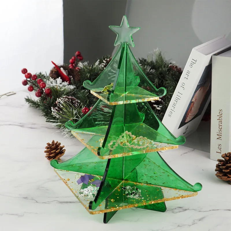 Top Trends: Christmas Tree Snowflake Storage Box Jewelry Ornament Decoration Silicone Mold Set DIY Crystal UV Epoxy Resin Mold Casting Mould Shoppable Styles