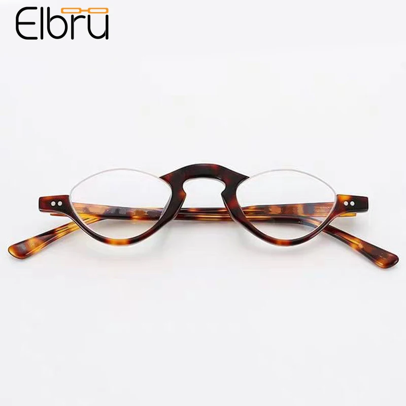 Top Trends: Elbru Hot Style Anti-blue Light Reading Glasses Half-frame Presbyopia Eyeglasses High Definition Spectacles Unisex + 10 To + 3.5 Shoppable Styles