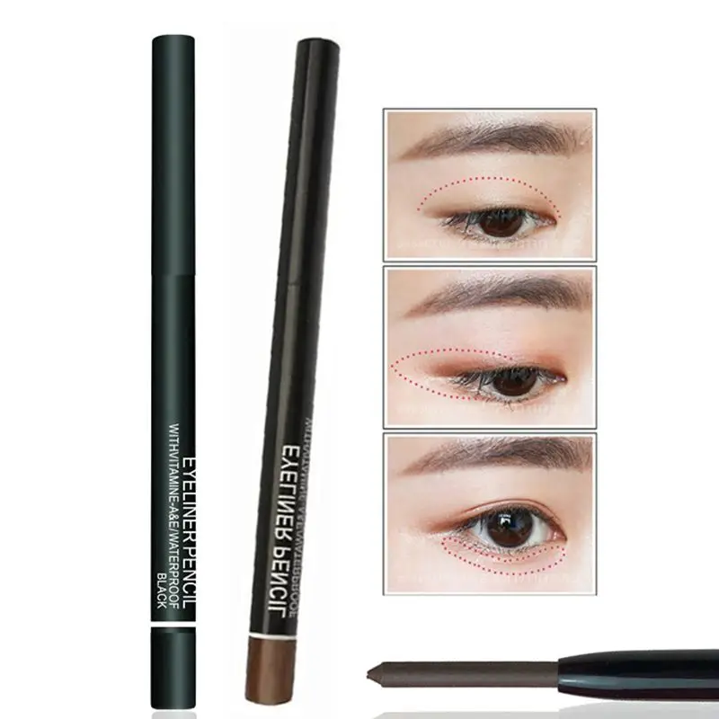 Top Trends: Black Brown Eyeliner Pen Quick-drying Eyeliner Automatic Rotating Eyeliner Gel Pen Smooth Pencil Beauty Big Eyes Makeup Cosmetic Shoppable Styles