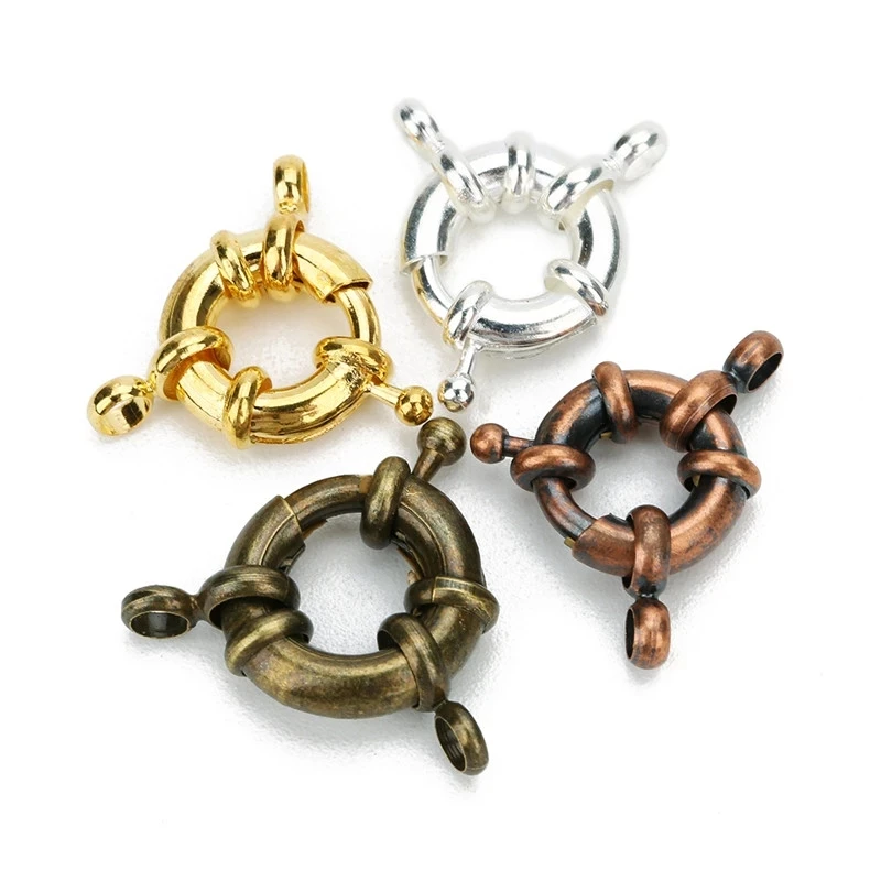 Top Trends: 10pcs Copper Sailor Clasps Connector Fit Charm Bracelets End Clasps DIY Jewelry Making Findings Round Clavicle Necklace Clasp Shoppable Styles