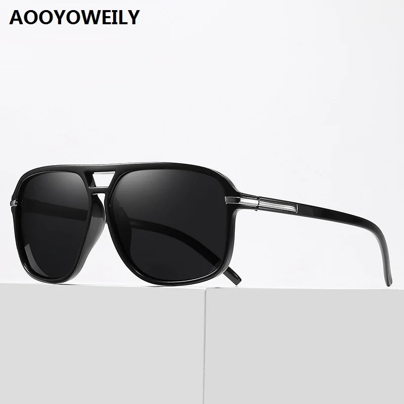 Top Trends: Oversized Vintage Polarized Sunglasses Men Women Fashion Travel Driver&#039;s Brand Sun Glasses Pilot Black Shades Anti-glare UV400 Shoppable Styles