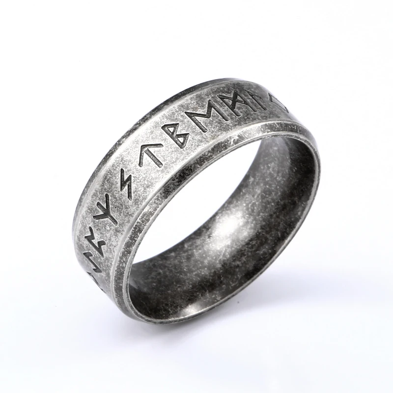 Top Trends: Beier Stainless Steel Odin Norse Viking Amulet Rune MEN Ring Fashion Words Retro Jewelry LR-R133 Shoppable Styles