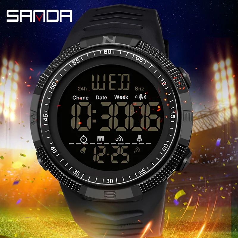 Top Trends: Digital Watch Men 50M Waterproof Sport Watches Army Military Led Light Stopwatch Clock Electronic Reloj Hombre Shoppable Styles