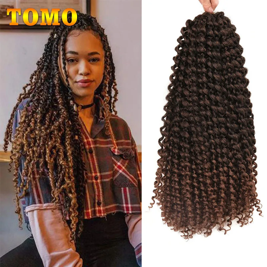 Top Trends: TOMO Passion Twist Hair 14 18 22 Inch Long Water Wave Crochet Braids Synthetic Braiding Hair Bohemian Twist Hair Extensions Shoppable Styles