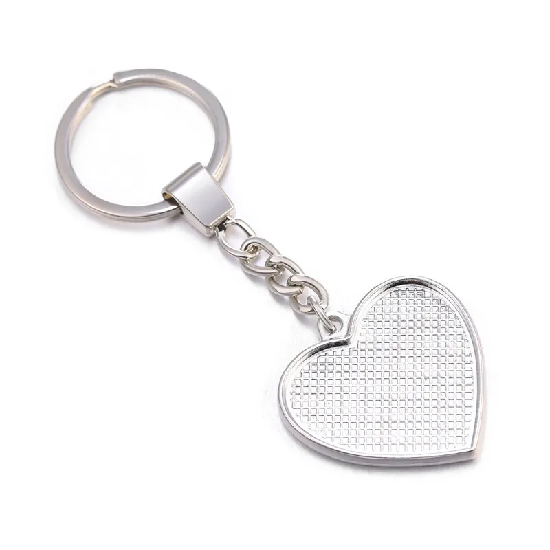 Top Trends: 5pcs 30mm Double-sided Heart Cabochon Blank Keychain Setting Pendant Base DIY Jewelry Making Handmade Jewellery Accessories Shoppable Styles