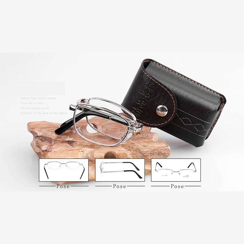 Top Trends: Seemfly Foldable Men Reading Glasses Portable Women Presbyopic Eyeglasses Ultralight Folding Eyewear With Box + 0.5 0.75 1.25 4.0 Shoppable Styles - Image 4