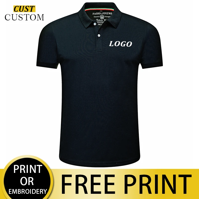 Top Trends: Polo Shirts Custom Logo Printing / embroidery 100% Polyester Breathable Male Polo Employee Polo Shirt Uniform Top Shirts For Men Shoppable Styles