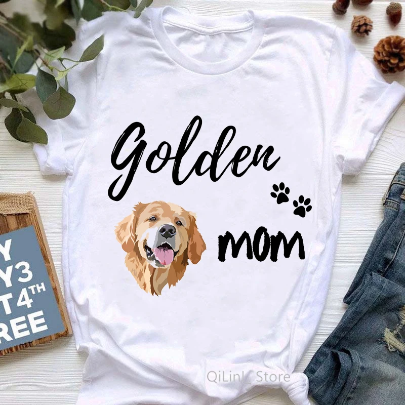 Top Trends: Just A Girl Who Loves Golden Retrievers Graphic Tees Women Pet Dog Mom / Lover Mothers Day Gift Funny Tshirt White T-Shirt Summer Shoppable Styles