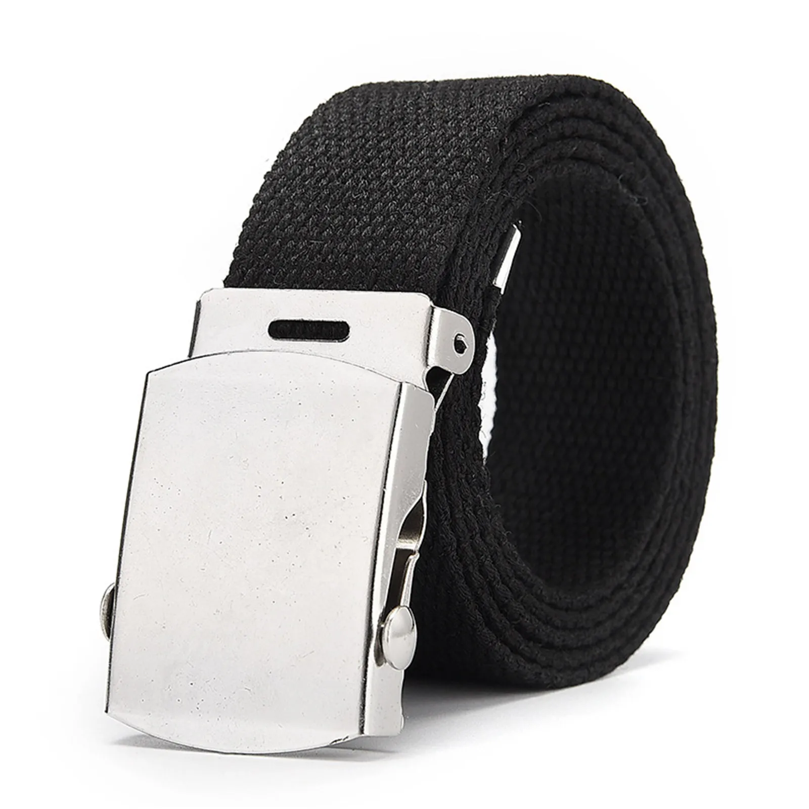 Top Trends: Unisex Canvas Military Web Belt Metal Roller Buckle Mens Womens Causal Cloth Decor Jeans Accessories Adjustable Waist Belt 2022 Shoppable Styles