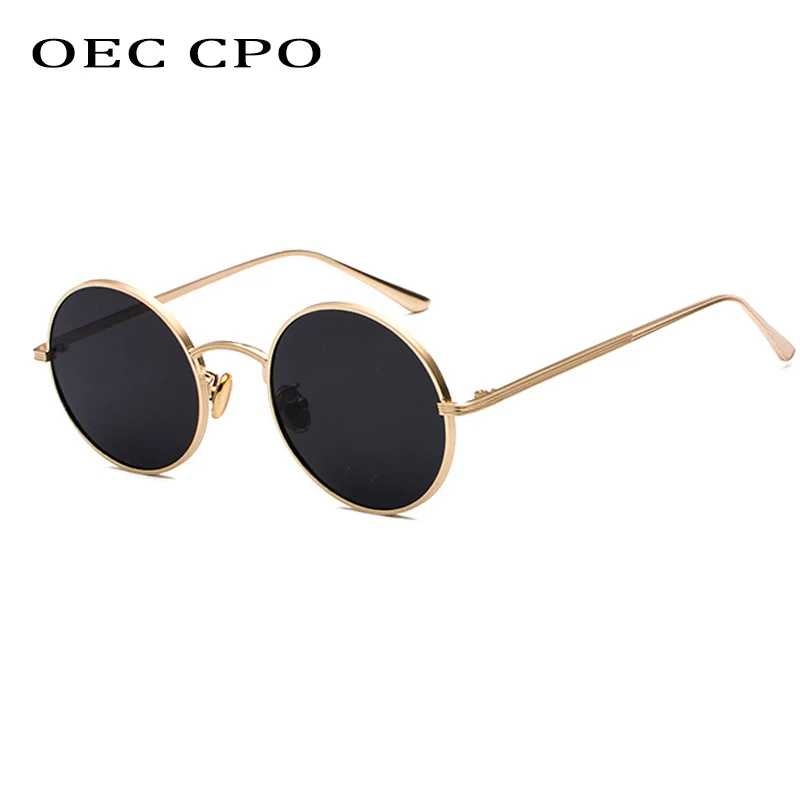 Top Trends: OEC CPO Classic Men Round Sunglasses Women Metal Frame UV400 Sun Glasses Men&#039;s Female Fashion Eyewear O90 Shoppable Styles