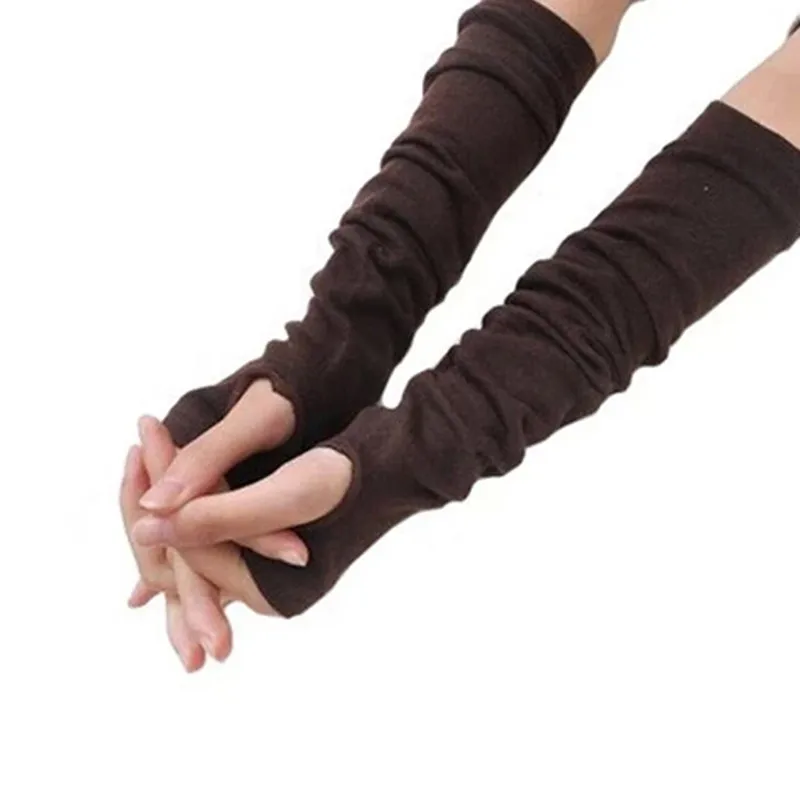 Top Trends: Winter Long Section Of Wool Fingerless Gloves Hot Color Can Be Customized Authentic Sleeve Shoppable Styles - Image 3