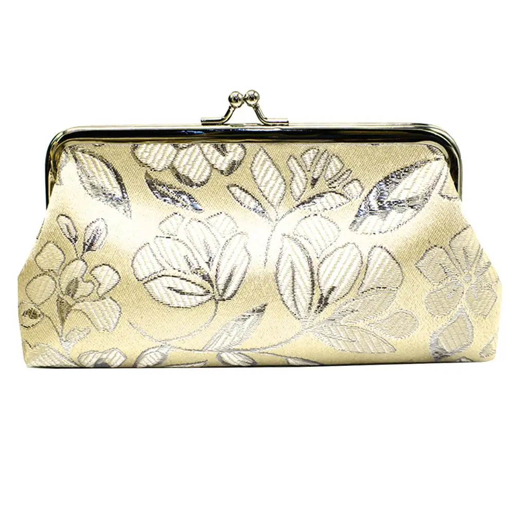 Top Trends: Vintage Women Flower Embroidery Kiss Lock Coin Purse Long Wallet Clutches Bag Shoppable Styles