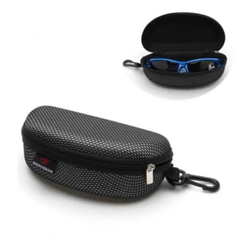 Top Trends: Portable Glasses Box Black Hard Case Large Holder Protector Unisex Retro Glasses Bag Zipper Sunglasses Case Eyewear Accessories Shoppable Styles