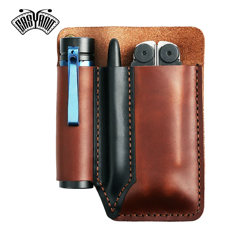 Top Trends: EASYANT Handmade Pocket Organizer Leather Knife Sheath Tool Pouch EDC Multitool Accessoires Shoppable Styles