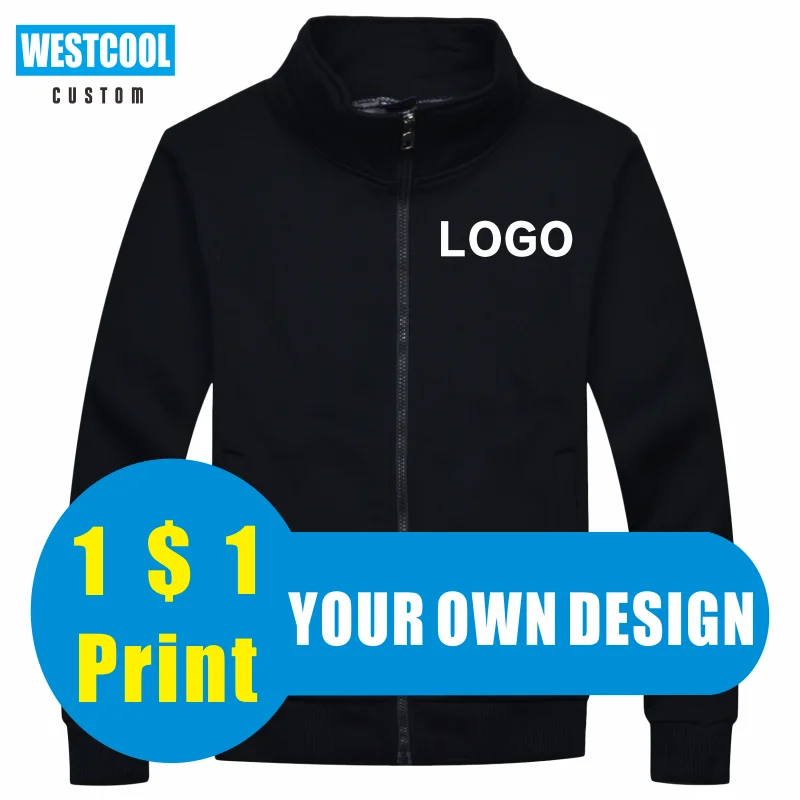 Top Trends: Stand-up Collar Zipper Jacket Custom Logo Men Tops Embroidery Patterns High Quality Autumn Winter Jacket Clothing WESTCOOL Shoppable Styles