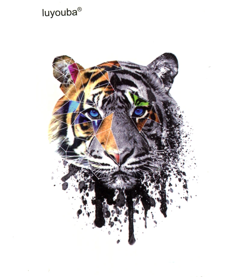 Top Trends: Color Tiger Waterproof Temporary Tattoos Men Fake Tattoo Body Tattoo Stickers Henna Tatoo Women Temporary Tattoo Shoppable Styles