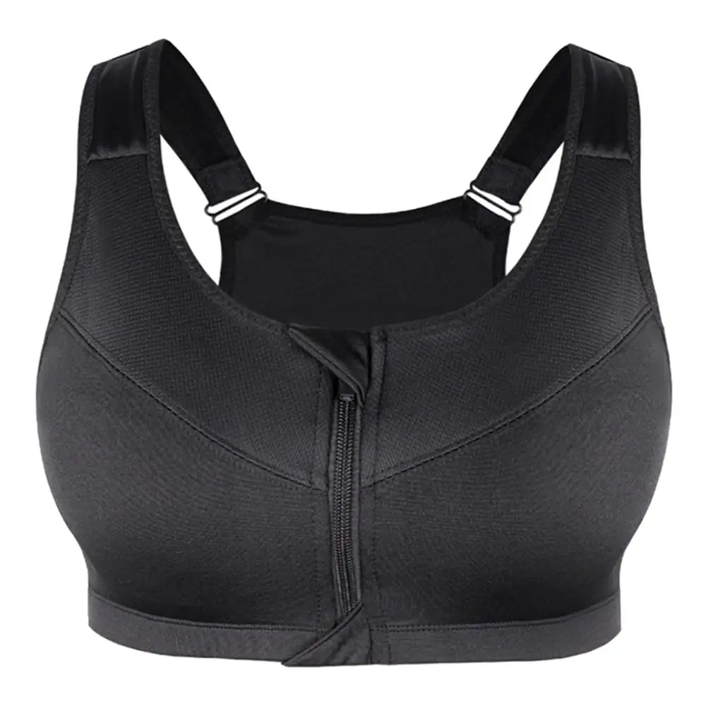 Top Trends: Plus Size Top Women Front Zipper Sports Bras Underwear Shockproof Gym Fitness Push Up Athletic Running Yoga Sport Bra Top 3XL Shoppable Styles