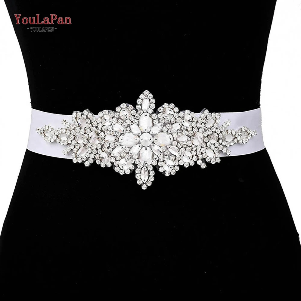 Top Trends: YouLaPan S01 Bridal Belt Silver Rhinestones Belts For Women Dress Wedding Accessories Bridal Ribbion Belts Wedding Bride Sash Shoppable Styles