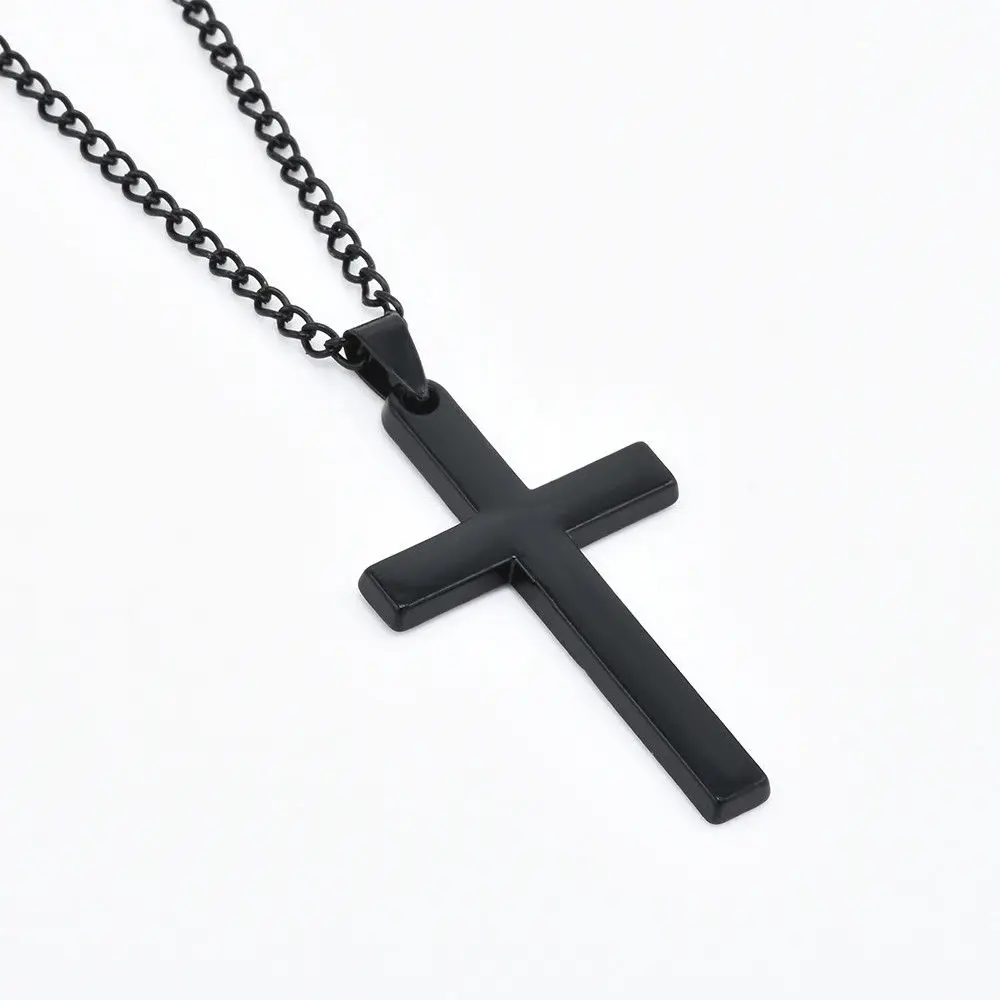 Top Trends: Fashion Cross Pendant Necklace Women Men Stainless Steel Link Chain Charm Necklace Cool Boys Girls Punk Hip Hop Jewelry Gift Shoppable Styles - Image 5