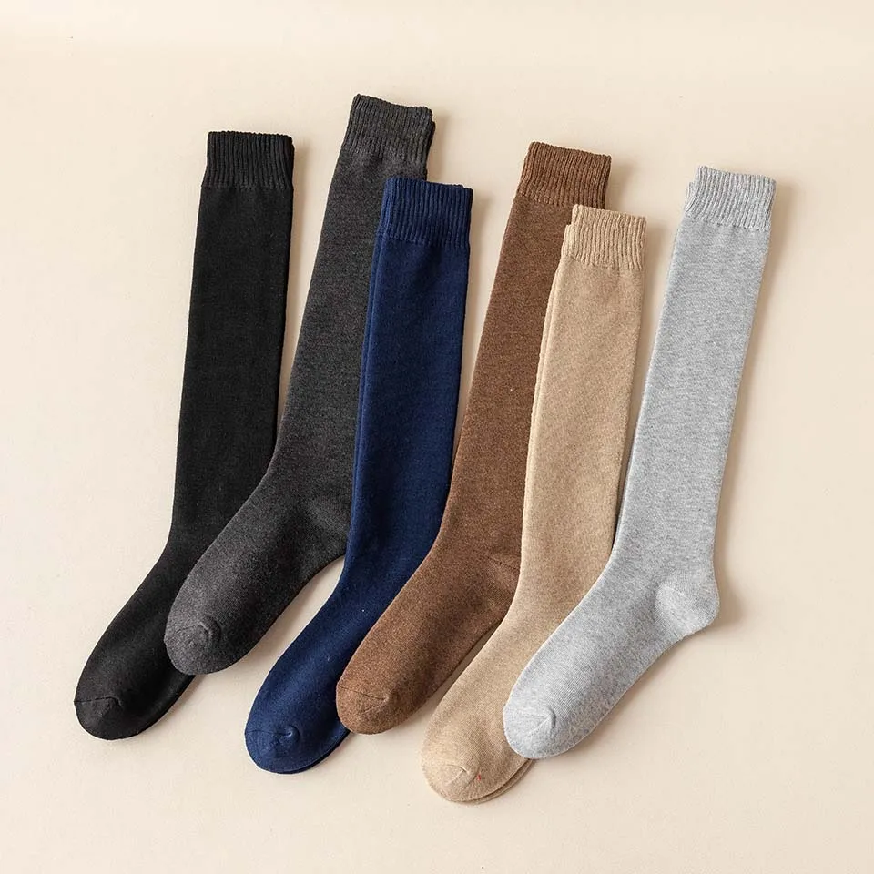 Top Trends: Winter Men Warm Knee High Long Socks Thick Casual Terry Calf Cotton Socks 5 Pair Shoppable Styles