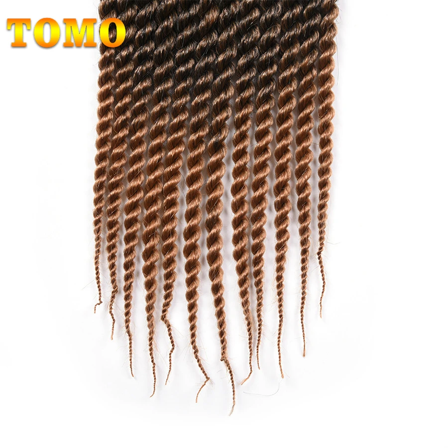 Top Trends: TOMO Jumbo Senegalese Twist Crochet Hair 12" 18 " Ombre Black Brown Color Synthetic Crochet Braiding Hair Extensions 12 Roots Shoppable Styles - Image 3