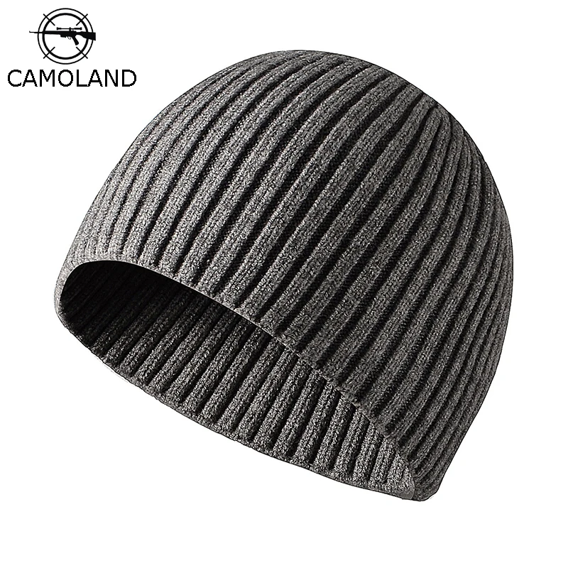 Top Trends: CAMOLAND Winter Warm Knitted Beanies Male Outdoor Sport Windproof Hedging Caps Comforable Soft Hiking Cycling Beanies Shoppable Styles