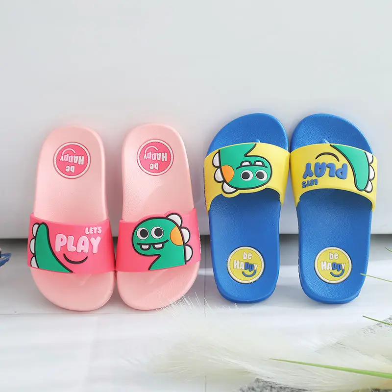 Top Trends: New Naughty Dinosaur Children Slippers Comfort Soft Sole Non-Slip Bathroom Shoes Girls Casual Home Indoor Slippers Kids Shoes Shoppable Styles