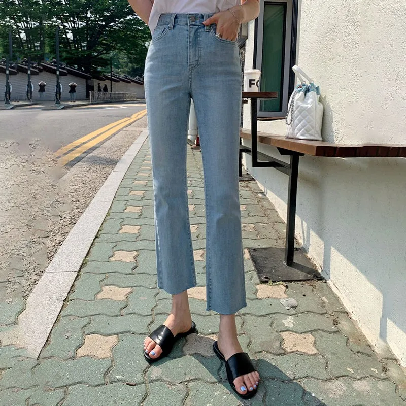 Top Trends: Women's Summer Autumn Streetwear Straight Ankle Lenght Jeans High Waist Slim Long Denim Pants Ladies Casual Jeans Shoppable Styles