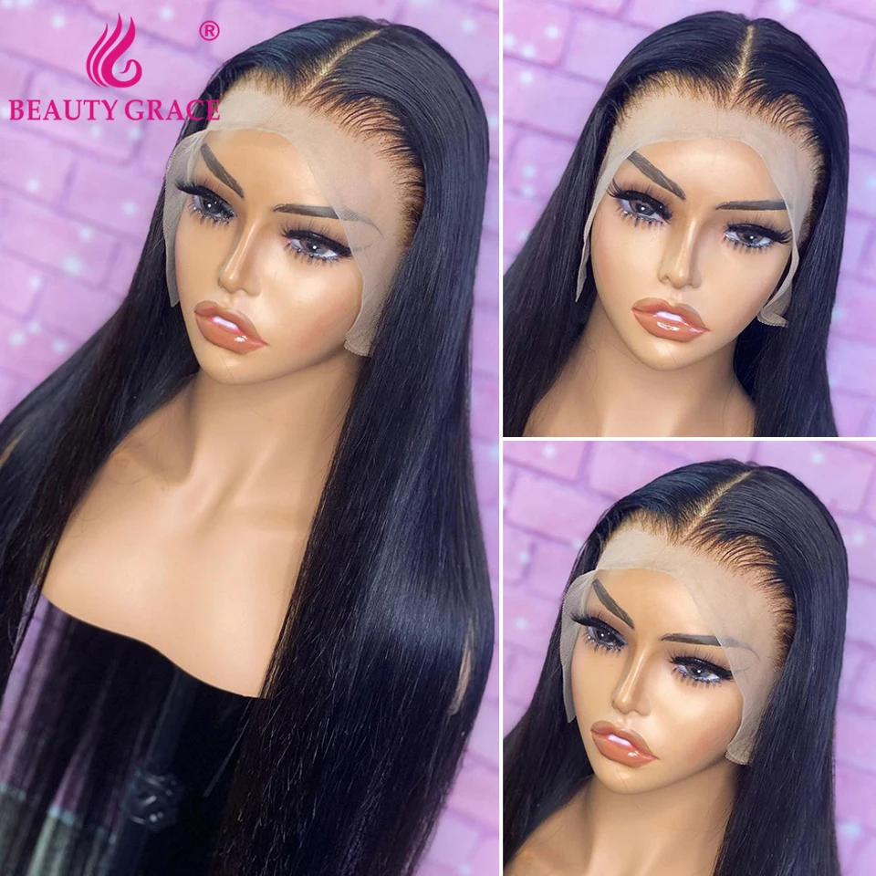 Top Trends: Brazilian Bone Straight Human Hair Wigs For Women Transparent 13x4 Lace Frontal Wig 30 34 Inch Bone Straight Lace Front Wig Shoppable Styles