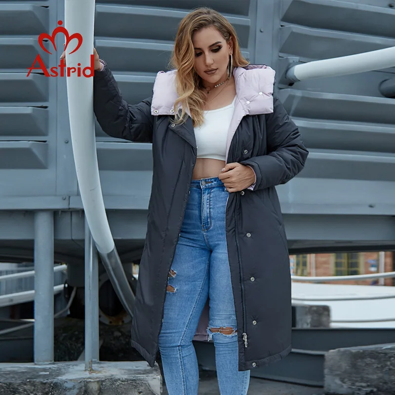 Top Trends: Astrid 2022 New Winter Women's Coat Women Long Warm Parka Fashion Thick Jacket Hooded Bio-Down Plus Size Female Clothing AT-6703 Shoppable Styles - Image 2