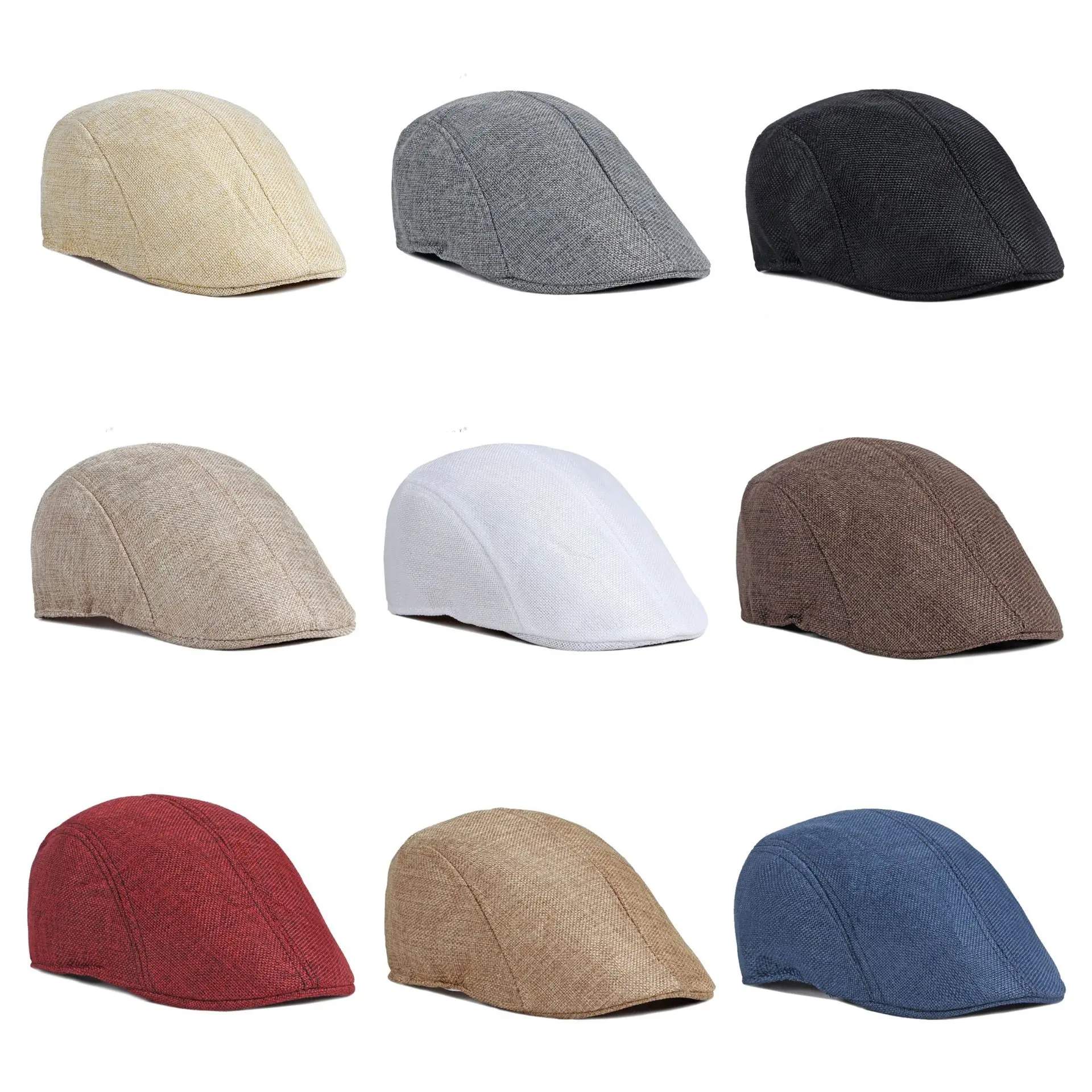 Top Trends: Summer Mesh Berets Hat For Men Solid Black White Breathable Newsboy Cap Women Retro Painter Cap Thin Flat Herringbone Hat Boina Shoppable Styles