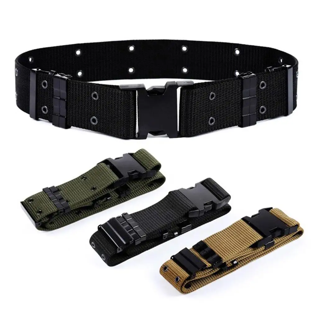 Top Trends: HOT SALES！！！New Arrival Adjustable Outdoor Survival Tactical Emergency Rescue Canvas Military Waist Belt Wholesale Dropshipping Shoppable Styles