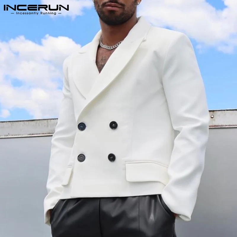 Top Trends: INCERUN Fashion Men Suit Jackets Long Sleeves Fashion Coat American Style Male Loose-fitting Trendy Long-sleeved Suit S-5XL 2023 Shoppable Styles