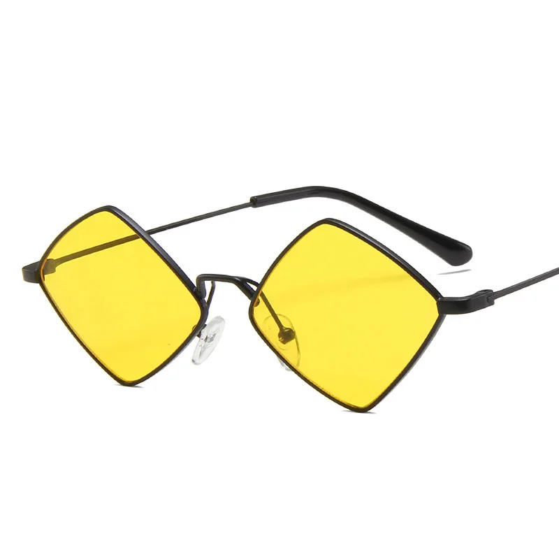 Top Trends: Elbru Retro Diamond Shaped Sunglasses Fashion Metal Irregular Sunshades Eyewear Male Female Colorful Lens Sun Spectacles Unisex Shoppable Styles - Image 6