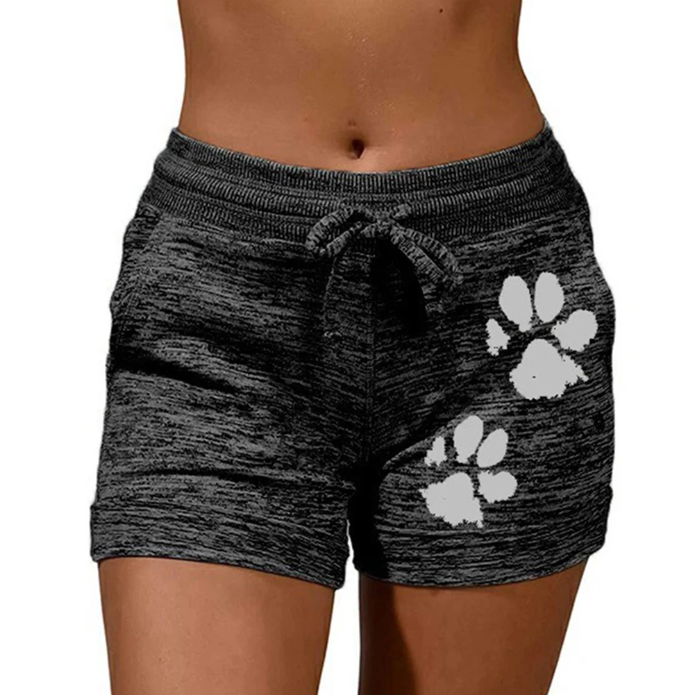 Top Trends: Casual Shorts Women High Waist Cats Claw Print Drawstring Quick Dry Elastic Sports Shorts Gym Women's Clothing женские шорты Shoppable Styles - Image 3