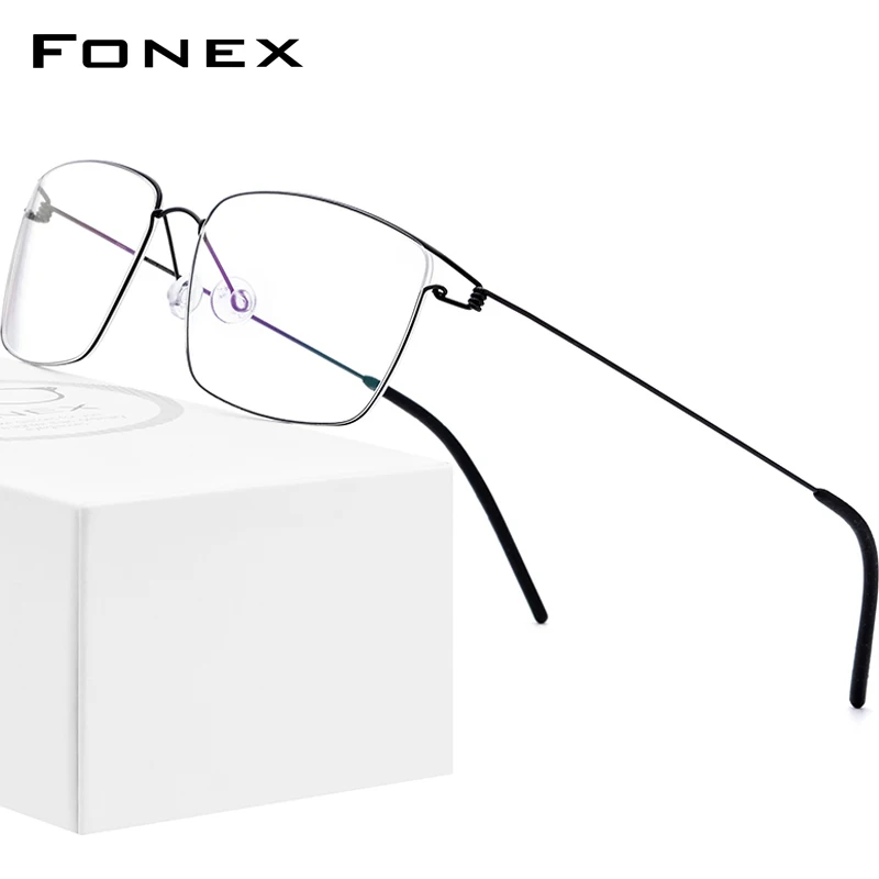 Top Trends: FONEX Titanium Alloy Glasses Frame Men Prescription Eyeglasses New Women Myopia Optical Korean Morten Screwless Eyewear 98624 Shoppable Styles