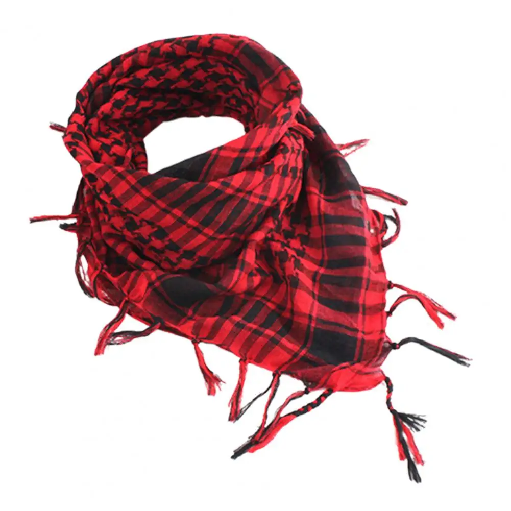 Top Trends: Men Women Scarf Plaid Tartan Lightweight Cotton Keffiyeh Scarf For Winter Square Shawl Scarf Tactical Neck Warmer Cover Shoppable Styles - Image 4