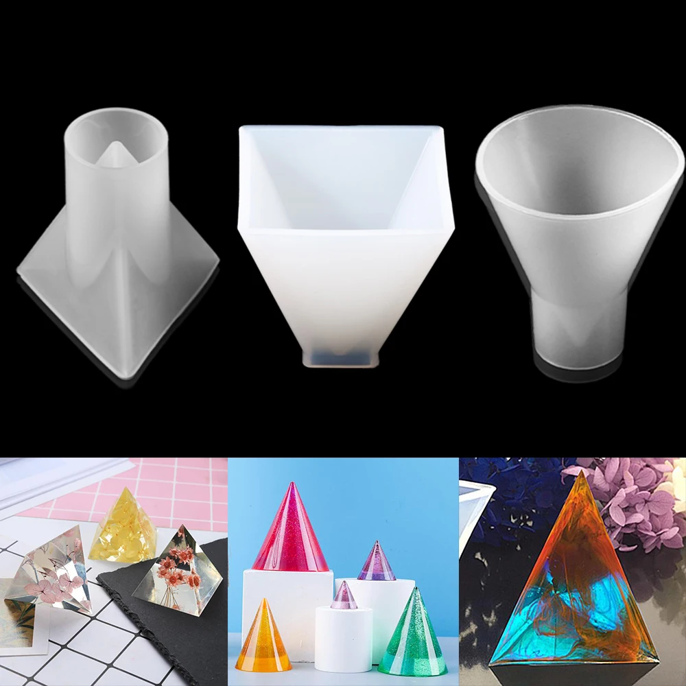 Top Trends: 1Pcs Cubic Pyramid Silicone Mold Cone Epoxy Resin Silicone Molds For DIY Resin Decorative Crafts Jewelry Making Mould Shoppable Styles