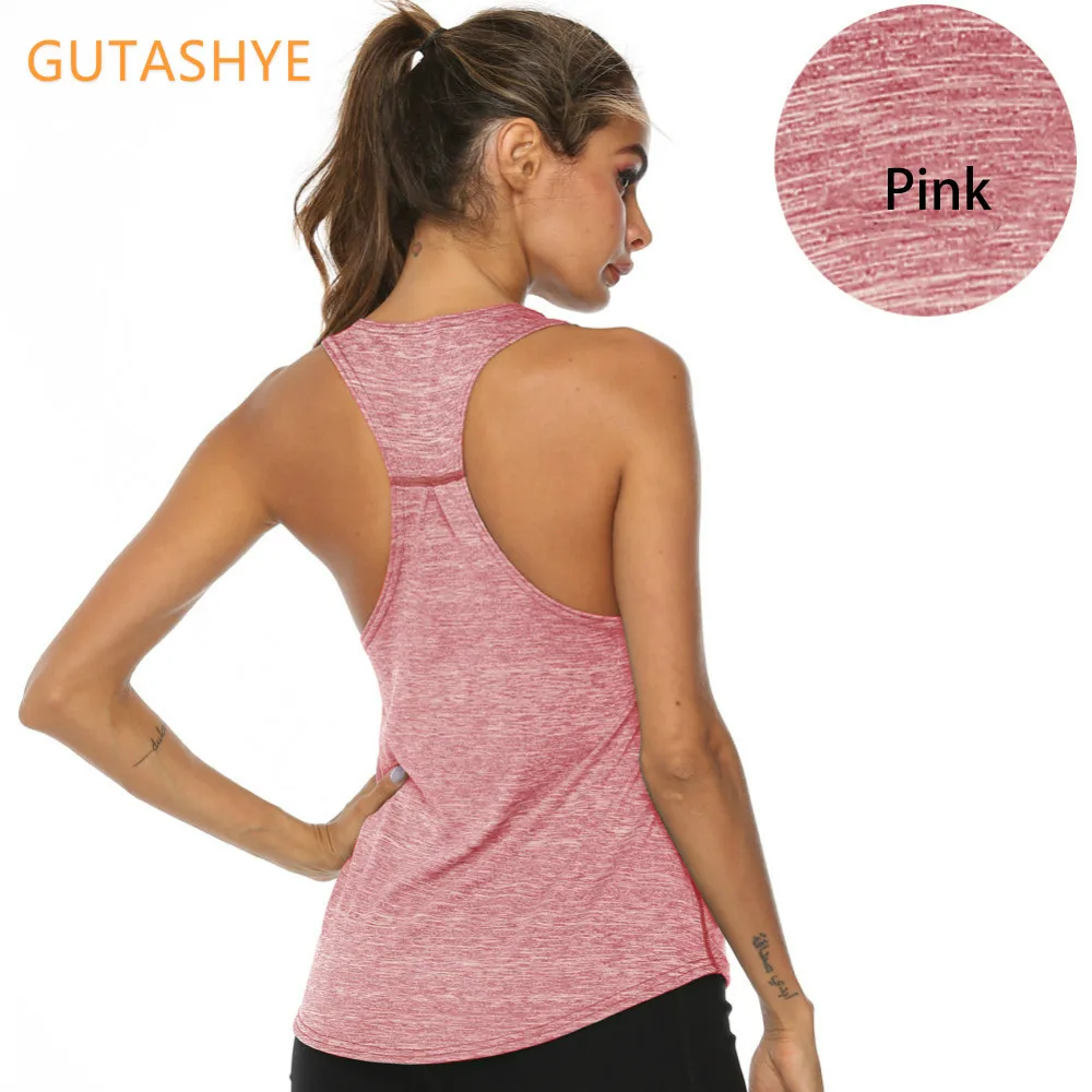 Top Trends: GUTA 4XL Women Racerback Yoga Tank Tops Sleeveless Fitness Yoga Shirts Quick Dry Athletic Running Sports Vest Workout T Shirt Shoppable Styles