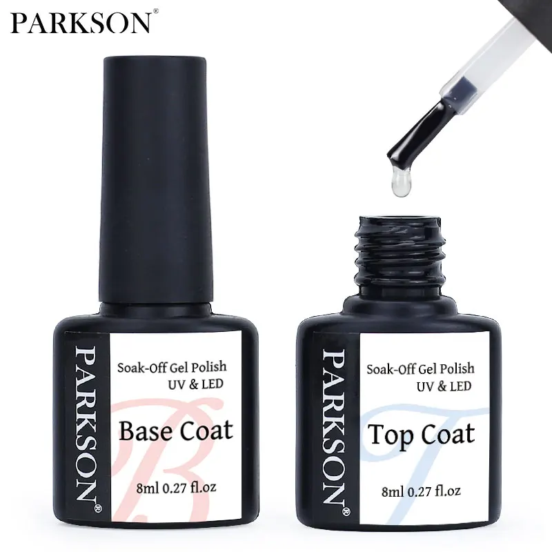 Top Trends: Parkson No Wipe Top Base Coat Nail Gel Polish Design Enhancer Varnish Semi Permanent Soak Off UV LED Nail Art Tool Shoppable Styles