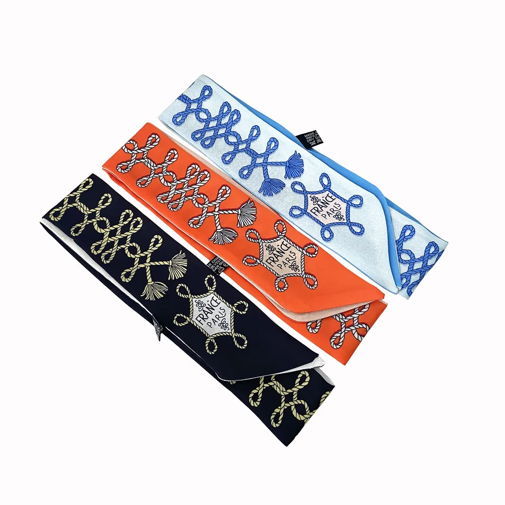 Top Trends: Fashion Bag Scarf Women Luxury Headscarves Ladies Small Silk Scarf Hairband Headband New Design Women's Bandana Hijab Shoppable Styles - Image 6